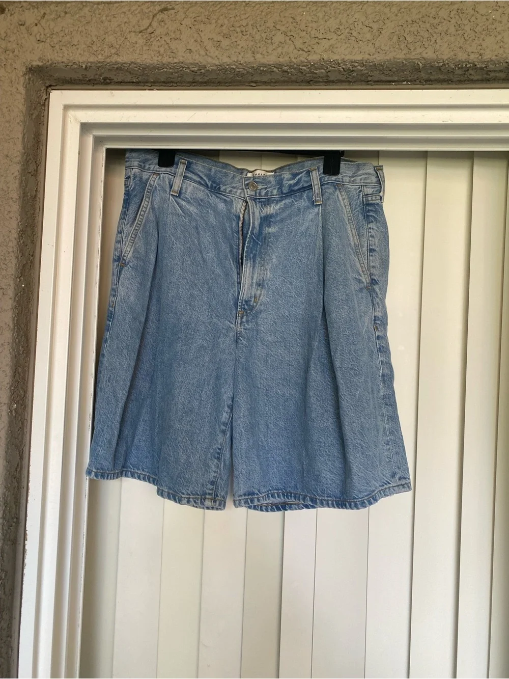 Agolde Ellis Long Denim Shorts